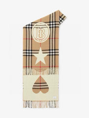 SCARF 205 CM IN CAMEL BEIGE MIX WHITE WOOL AND CASHMERE 408559