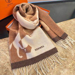 HERMES 25S SCARF 170 IN CASHMERE 854667