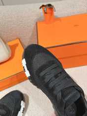 MAINLAND SNEAKER IN BLACK SUEDE AND BREATHABLE MESH FABRIC