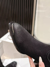 CELINE 25S CHELSEA BOOTS CLASSIC 45MM IN BLACK SUEDE