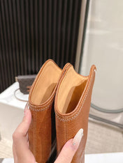 CELINE 25S HIGH BOOTS FOR FALL AND WINTER 45MM IN BURNT ORANGE CALFSKIN