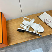 BUCKLE SANDAL WHITE CALFSKIN