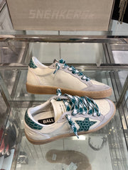 BALL STAR SNEAKERS GREEN CROCODILE EMBOSSED LEATHER STAR