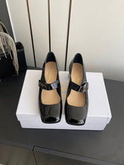 DIOR 26S MARY JANE 45 MM IN BLACK GLOSSY CALFSKIN