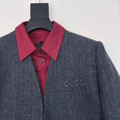 Gucci Patchwork Suit Jacket Encora Red Cotton
