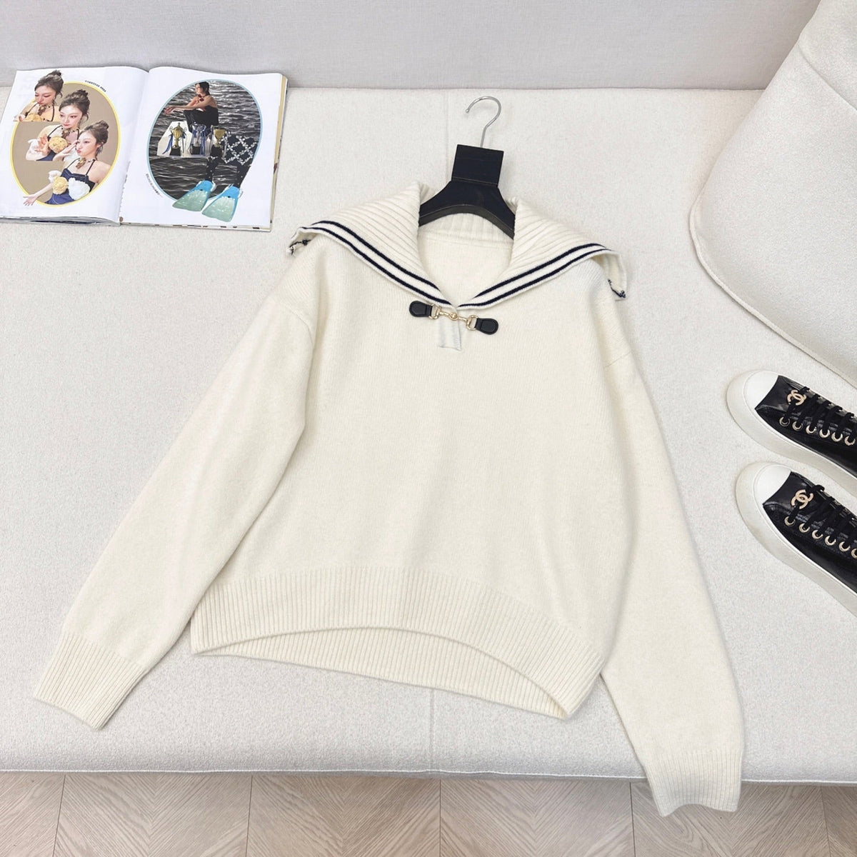 Gucci 25 Knitted Sweater Jacquard Wool Fabric