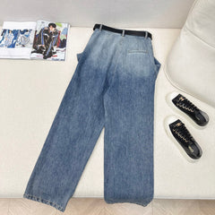 Loewe 25 Straight Jeans Blue Denim Cotton