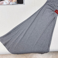 Loewe 25 Pleated Short-sleeved Dress Gray Cotton