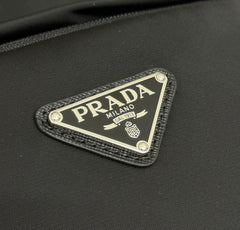 PRADA 25S BACKPACK 39 IN BLACK RE-NYLON AND SAFFIANO CALFSKIN