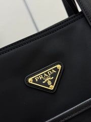 PRADA 25S RE-EDITION 1978 MEDIUM 35 IN BLACK NYLON AND SAFFIANO CALFSKIN