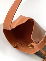 LV 25S LOW KEY HOBO BAG 35 CM IN BURNT ORANGE CALFSKIN