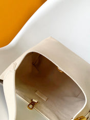 LV 25S LOW KEY HOBO BAG 28 CM IN CREAM WHITE CALFSKIN