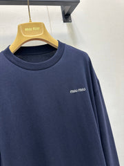 MIUMIU LONG-SLEEVE CREW NECK T-SHIRT STYLE 58