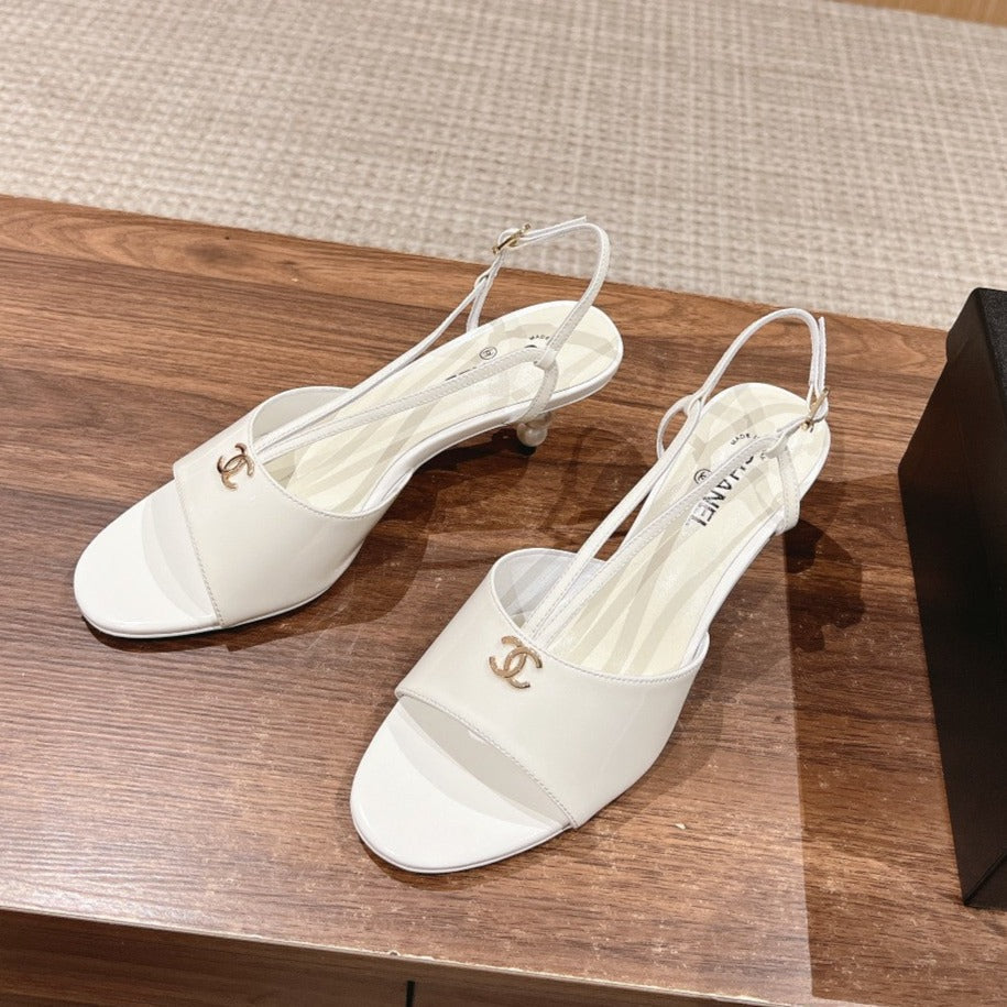 high heel 70 sandals white patent calfskin