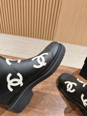 CC RAIN BOOTS BLACK TPU WITH WHITE LOGO 01