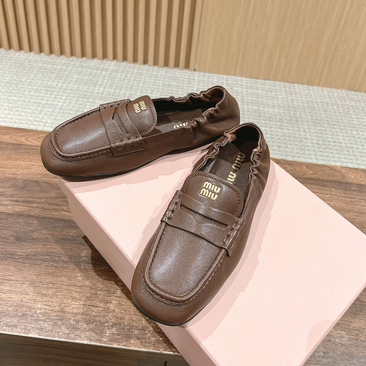NAPPA LOAFERS IN PECAN BROWN LAMBSKIN