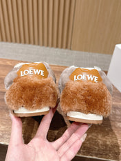 LOEWE 26S BALLET RUNNER 2.0 IN BROWN SHEARLING