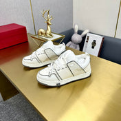 One Stud Sneaker Garavani Calfskin White Grey