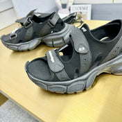 3XL SPORTY SANDALS IN BLACK POLYURETHANE, POLYESTER AND TPU