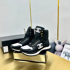 ATHLETIC SHOES IN BLACK CALFSKIN