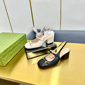 HORSEBIT PUMP IN BLACK SHEEPSKIN