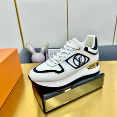 NEO RUN AWAY SNEAKER IN WHITE MIX BLACK CALFSKIN
