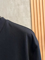 LV T-SHIRT IN BLACK COTTON LOGO PRINT 238866