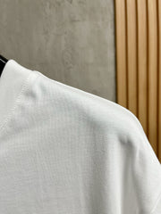 LV WHITE COTTON T-SHIRT EMBROIDERED LOGO 238861