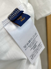 LV T-SHIRT IN WHITE PURE COTTON LOGO PRINT 238775