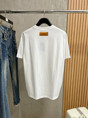 LV T-SHIRT IN WHITE EMBROIDERED LOGO PURE COTTON 238777