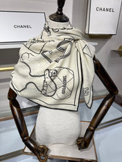 CHANEL 25S SCARF 140 IN SILK 732180