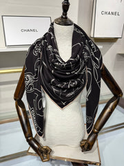CHANEL 25S SCARF 140 IN SILK 732181