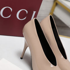GG CLASSIC HIGH HEEL 105 IN BEIGE LAMBSKIN