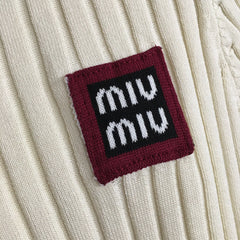 MIUMIU SHORT-SLEEVE KNIT TOP STYLE 296