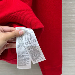 Gucci 25 Embroidered Pullover Sweater Red Wool