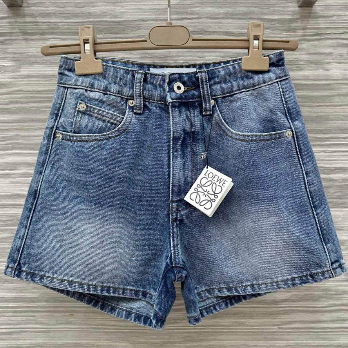 Loewe Denim Short Retro Blue Cotton