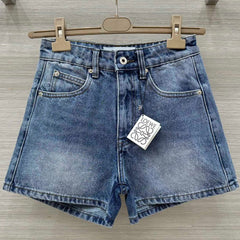 Loewe Denim Short Retro Blue Cotton