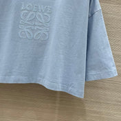 Loewe 25 Cropped Anagram T-Shirt Blue Cotton