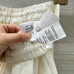 Loewe 25 Denim Wide-leg Cropped Pants White Cotton