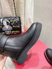 VALENTINO 25S KNEE-HIGH BOOTS IN BLACK CALFSKIN STYLE 7