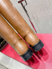 VALENTINO 25S KNEE-HIGH BOOTS IN BROWN CALFSKIN STYLE 5