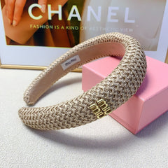 HEADBAND IN BEIGE RAFFIA 241189