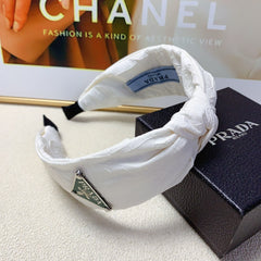 HEADBAND IN WHITE WRINKLED FABRIC 258838