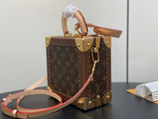 MINI SQUARE TRUNK 17 LEOPARD PRINT IN BROWN MONOGRAM CANVAS