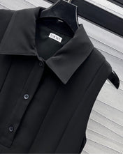 Loew Black Trapeze Dress In Stretch Viscose 224854