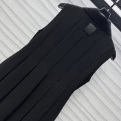 Loew Black Trapeze Dress In Stretch Viscose 224854