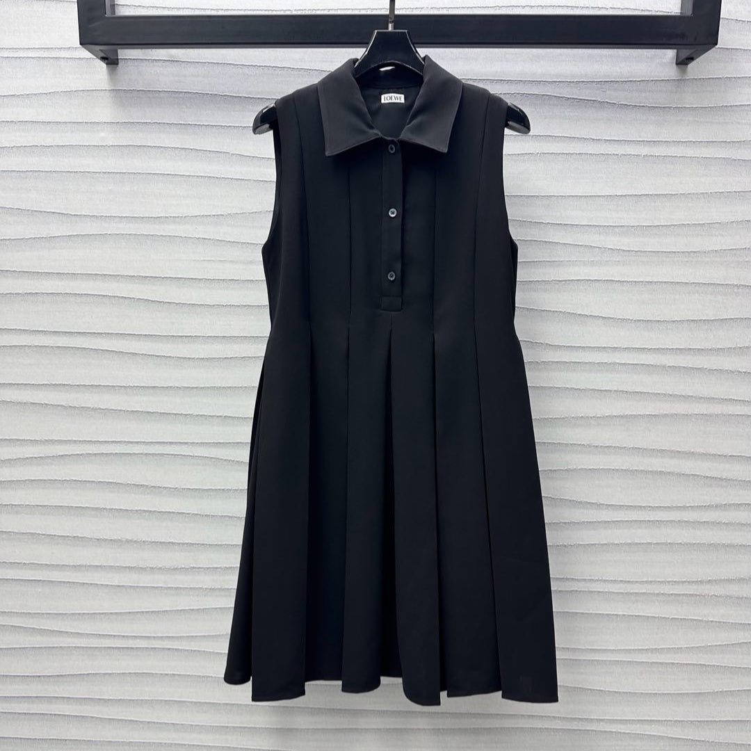 Loew Black Trapeze Dress In Stretch Viscose 224854