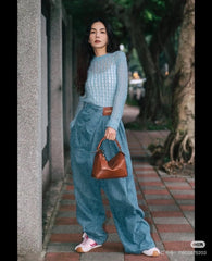 LOEWE RUCHED-WAIST JEANS 232368