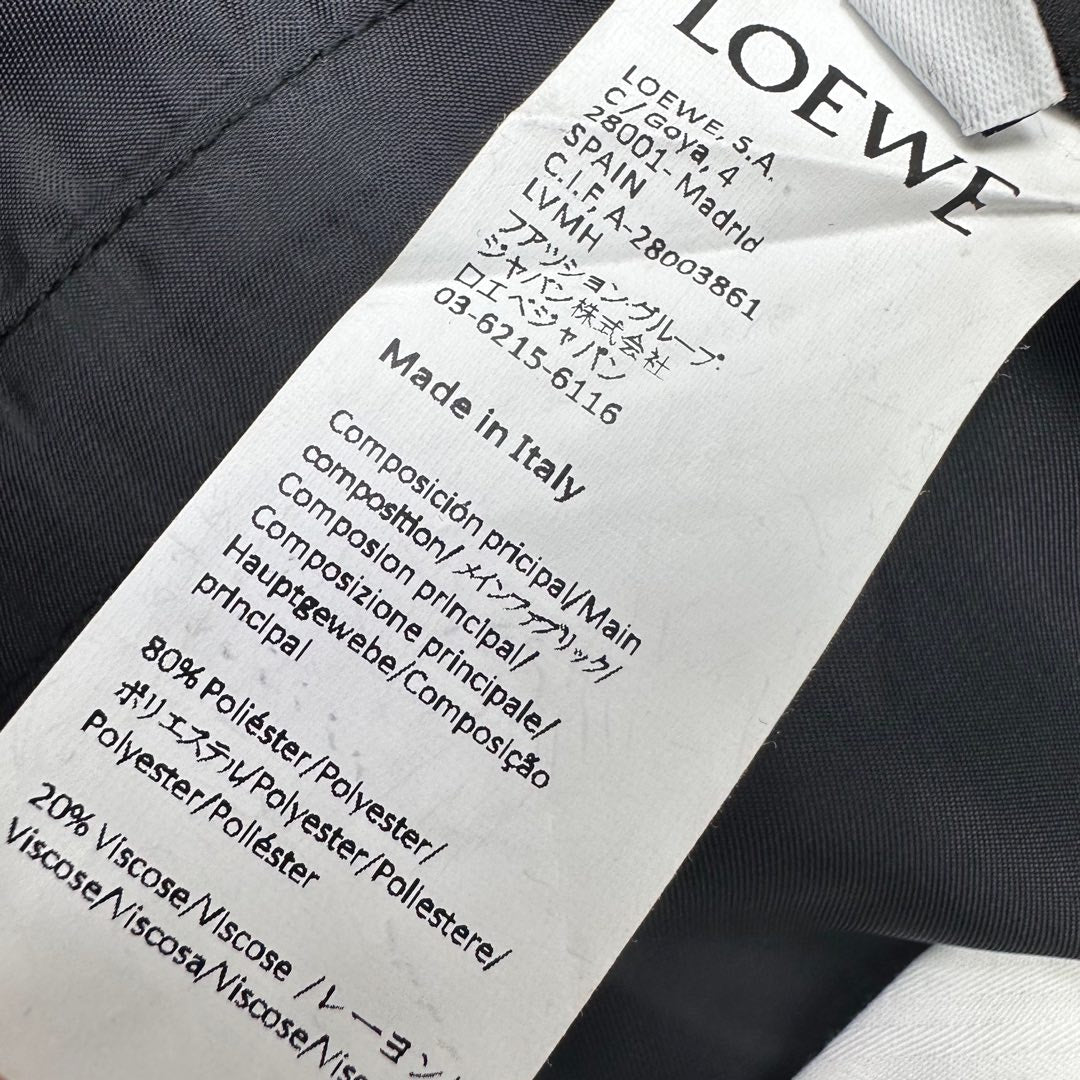 LOEWE BLACK RUCHED-WAIST SKIRT