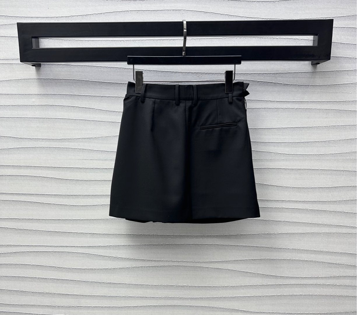 LOEWE BLACK RUCHED-WAIST SKIRT